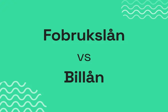 Forbrukslån vs billån